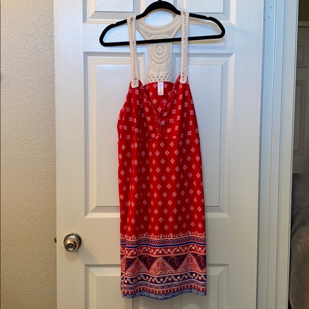 NOBO No Boundaries Junior Crochet Back Dress